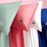 thumbnail of Benetton - Conjunto de cama king size de 4 peças: lençol plano (270x280cm), lençol justo (200x200cm), 2 fronhas (50x85cm) 100% algodão branco