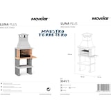 thumbnail of MF - Barbecue Prefabbricato a Legna e Carbonella Modello Luna Plus XL (Grigio, Arancione - 95 x 47 x 190 cm) RIF: 3541/1 - Uso Esterno