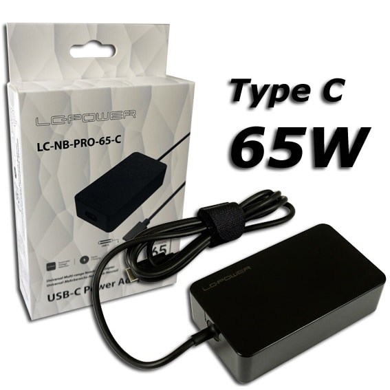LC-Power LC-NB-PRO-65-C Netzteil & Spannungsumwandler Indoor 65 W Schwarz