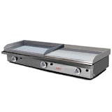 thumbnail of MBH - Placa de grelhar a gas industrial 800x400+400x400 mm de cromo duro. Fry top profissional duas zonas para bar, restaurante e hotelaria.