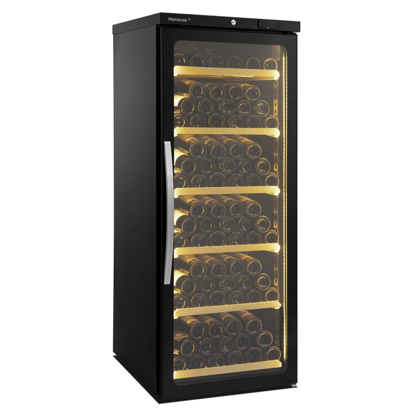 MARECOS Armoire Bi Temperatures - Capacite:125 Bouteilles - 1 Porte Vitree CV350-PV-2T-EXCLUSIVE
