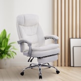 thumbnail of Cadeira de escritório XL Troy em imitação de pele branco