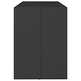 thumbnail of Mesa alta bar ratán PE y superficie vidrio negro 185x80x110 cm