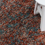 thumbnail of Carpetsale24 Runder Hochflor Teppich Ø 80 cm Terrakotta – Shaggy, Flauschig & Pflegeleicht, Meliert, Jute-Rücken für kleine Räume & Eingangsbereich