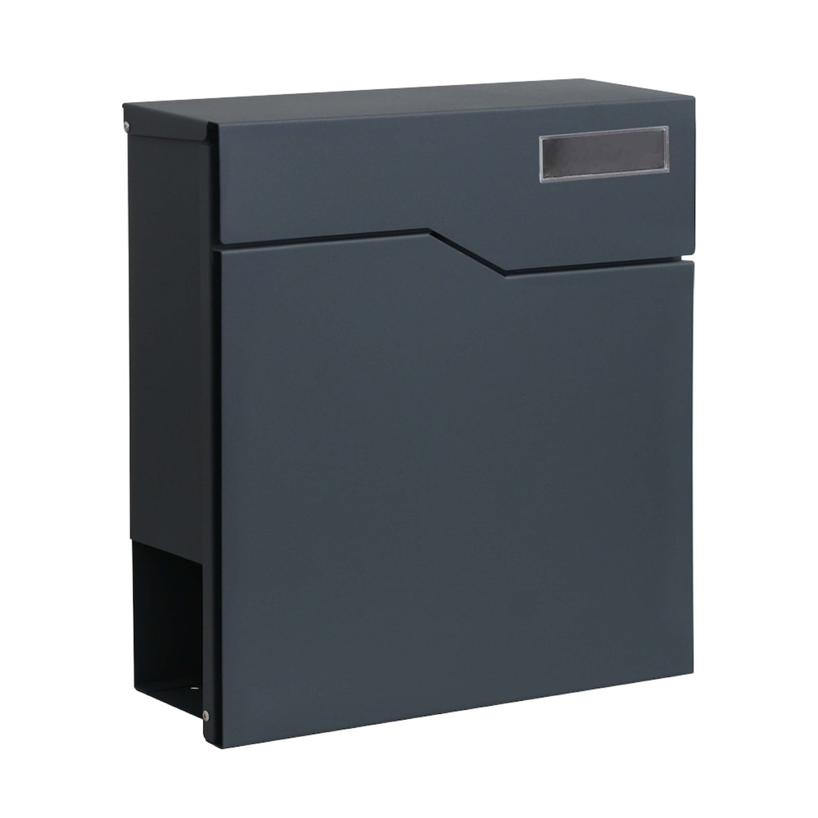 Briefkasten mit Zeitungsfach und  Namensschild anthrazit 2723