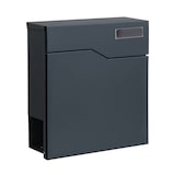 thumbnail of Briefkasten mit Zeitungsfach und  Namensschild anthrazit 2723