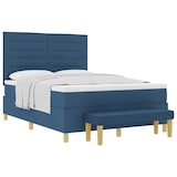 thumbnail of vidaXL Boxspringbett mit Kopfteil Blau 190 x 140 cm Stoff