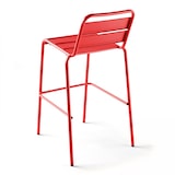 thumbnail of Chaise haute de terrasse en métal rouge - Oviala