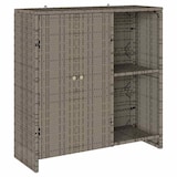 thumbnail of vidaXL Badschrank mit Speicher mit Tür Grau 100 x 36 x 102 cm Rattan