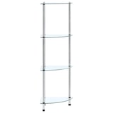 thumbnail of vidaXL Regal mit 4 Ablagen Transparent 30x30x100 cm Hartglas