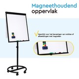 thumbnail of BRASQ Flipover Verrijdbaar - 70x100 cm - Verstelbaar Whiteboard - Incl. 25 vellen papier en access. - Uitschuifbare Armen - met Haken - Zwart