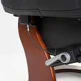 thumbnail of MCA Relaxsessel Calgary 2, Fernsehsessel Sessel, Echtleder 150kg belastbar ~ schwarz, Walnuss-Optik