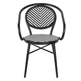 thumbnail of Chaise de jardin style bistrot parisien en aluminium et rotin noir