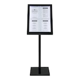 thumbnail of Securit® Black Star Display di informazione LED, set - LED bianchi - Cavo da 5m incl. o usa una batteria - Mostra 4xA4