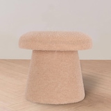 thumbnail of WellHome - Sgabello a forma di fungo "Teddy" beige Ø43x38 cm