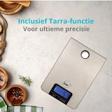thumbnail of SOEM® Keukenweegschaal digitaal - Precisie Weegschaal keuken 1 - 5kg - Horeca Weegschaal - Tarra Functie - Inclusief Batterijen - RVS/Zwart