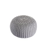 thumbnail of Pouf Outdoor ø 55 o. 45cm Bodenkissen Sitzpouf Hocker wetterfest pflegeleicht & nachhaltig : ø 45 cm grau - silbergrau