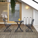 thumbnail of Outsunny Set Tavolino e Sedie da Giardino Pieghevoli in Rattan PE Nero