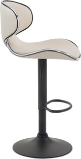 thumbnail of CHEFGASTRO Barhocker MADEIRA Schwarz HxBxT 88x46x49cm Kunstleder Creme Barstuhl