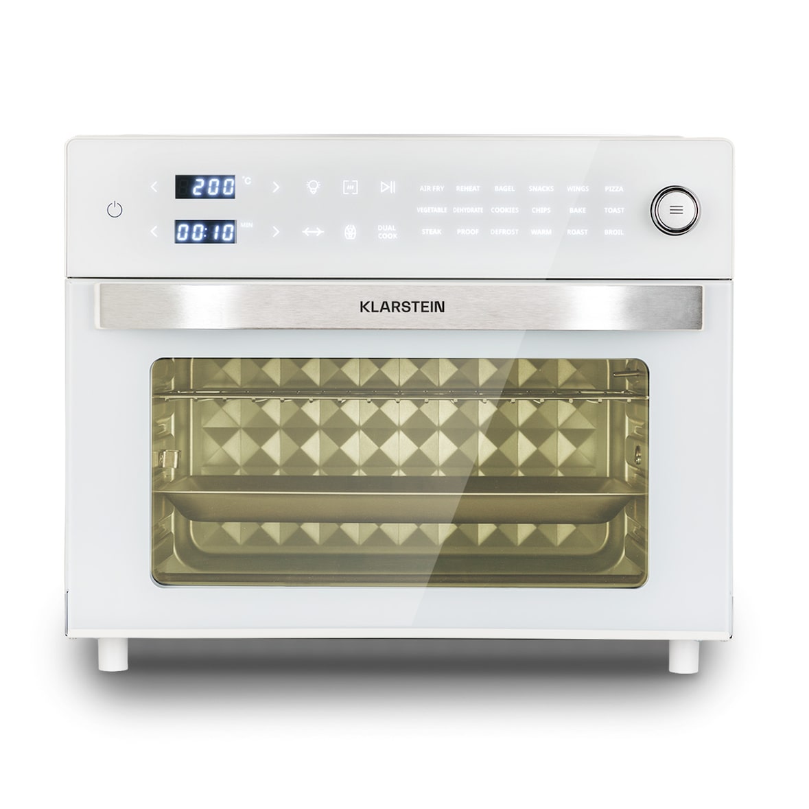 Vigor Air Heißluftfritteuse 1800 W 30 Liter 18 Programme Weiß