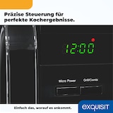 thumbnail of Exquisit Mikrowelle ohne Drehteller, 800 Watt Grill, 700 Watt, 20 Liter Volumen, Timer, Mikrowelle Flachbett, Auftaufunktion, MW4020-F-240DIG schwarz