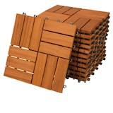 thumbnail of Deuba 11 STÜCK  ~ 1m² - Holzfliese aus Akazie - 30x30cm Mosaik