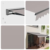 thumbnail of Wasabi - Toldo Exterior Enrollable 4x2,5 Gris Poliéster – Estructura Semicofre Aluminio Antracita Plus - Lona Protección Solar