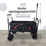 thumbnail of IvoQ Premium Bolderkar Opvouwbaar - Extra Degelijk & Hoge Kwaliteit - 120KG Draagkracht - Brede Wielen - Zwart