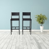 thumbnail of Set 2 Sgabelli colore NERO Mod. LIGNANO moderni e comodi seduta altezza 67 cm by Yelloo