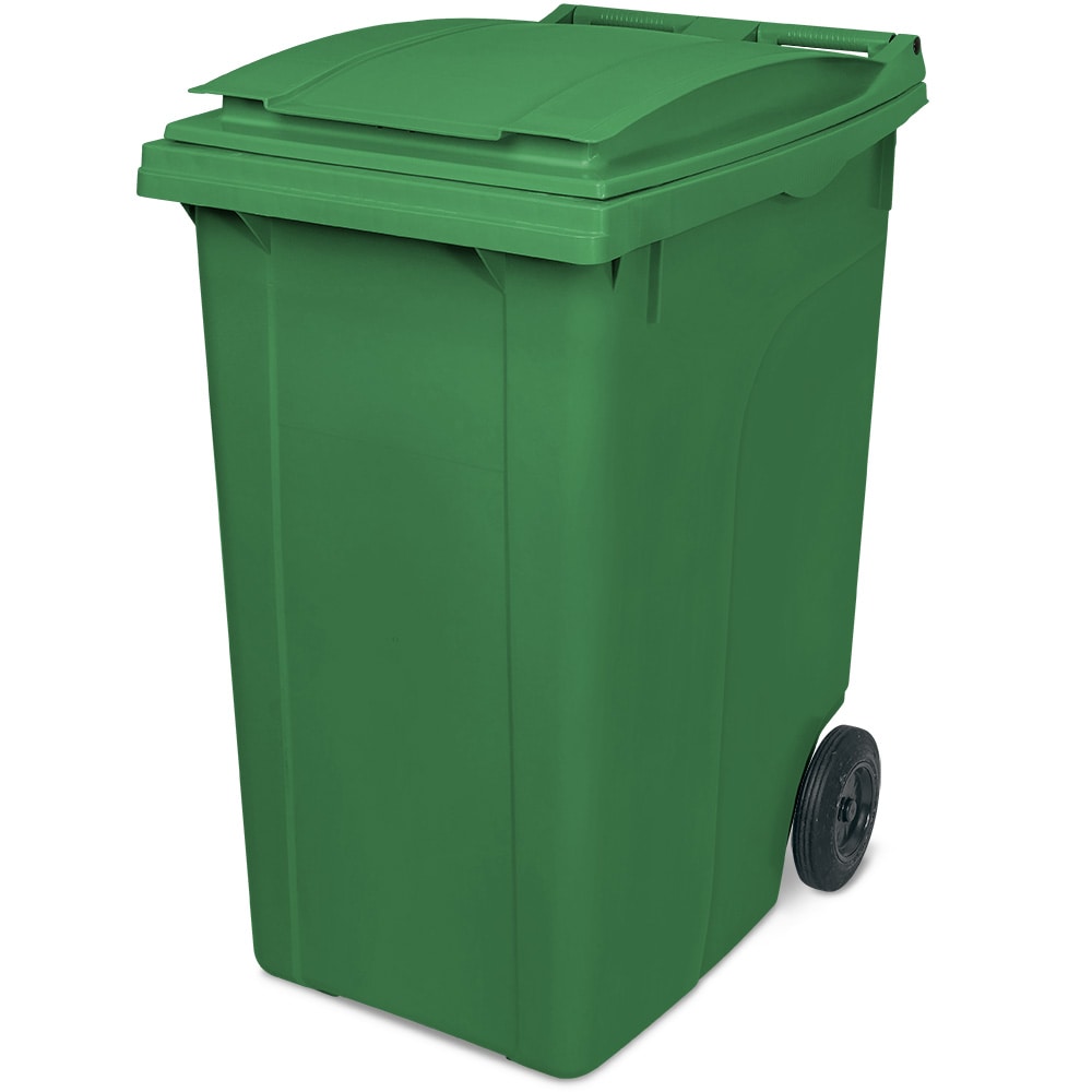 360 Liter Mülltonne, DIN EN ISO 9001/DIN EN ISO 14001,HxBxT 1090x620x860 mm, grün