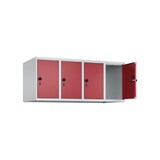 thumbnail of C+P Aufsatzschrank Classic PLUS, 4 Abteile, HxBxT 50x120x50cm, Sicherheitsdrehriegel, Hellgrau/Rubinrot von PROREGAL