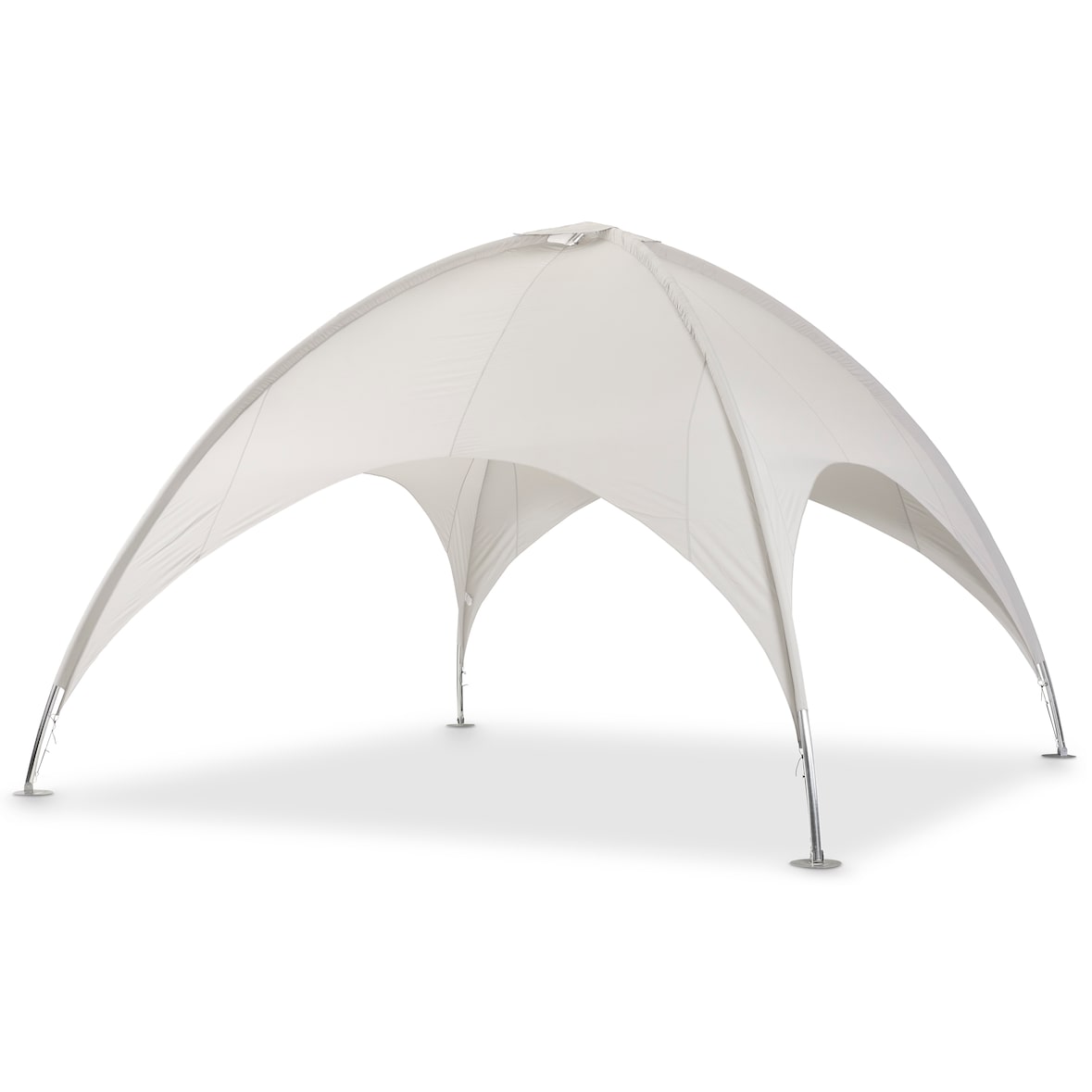 Kuppelzelt 5x5 m grauweiß mit vollverzinktem Stahlrohrgestell