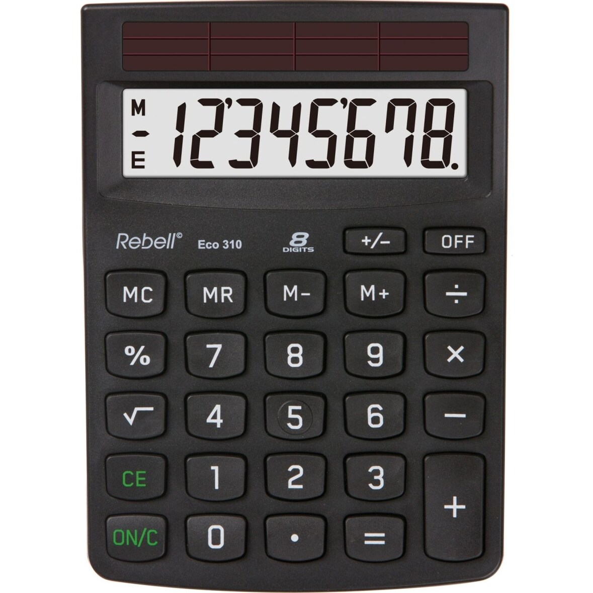 Tischrechner Eco 310 Solar 8-stellig schwarz Packung mit 10 Stück