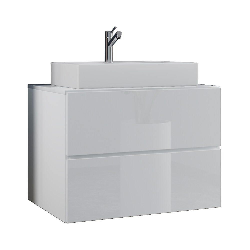 VCM Badmöbel Waschtisch Lendas Weiß H. 52 x  B. 80 x T. 52 cm