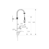 thumbnail of Grifos Extensibles Cocina Industrial Monomando de 2 aguas - ZN-4-M Mini