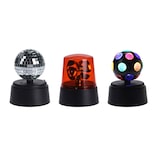 thumbnail of WellHome - Luzes de festa - Bola de discoteca, bola de espelhos giratória e luz LED - Pilhas AA não incluídas