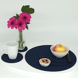 thumbnail of BIASTO - Premium Filz Untersetzer - rund 10cm - Farbe: nachtblau (HF037). Design Glas-Untersetzer für Getränke, Tisch, Bar, Tasse, Vase