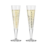 thumbnail of Ritzenhoff Goldnacht Champagnergläser 205 ml 2er Set Blätter & Punkte