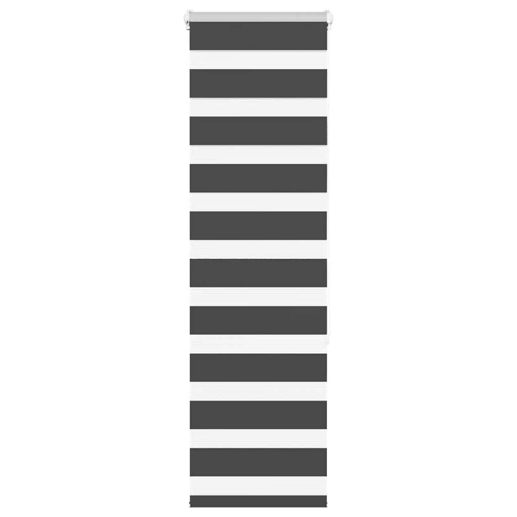 vidaXL Doppelrollo Schwarz 50x150 cm Stoffbreite 45,9 cm Polyester