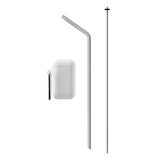 thumbnail of Intirilife wiederverwendbarer biegbarer Silikonstrohhalm mit 25 cm Länge in Grau - Mit Reinigungsbürste und tragbarer Aufbewahrungsbox in Weiß