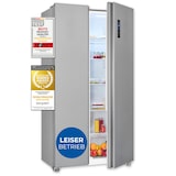 thumbnail of Exquisit Side-by-Side SBS546-040E inoxlook | No Frost | Nutzinhalt: 442 L | Temperaturregelung | Alarm