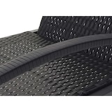 thumbnail of Lote de 2 tumbonas HWC-E27, Tumbona de jardín Relax, polirratán ~ negro, cojín crema-beige