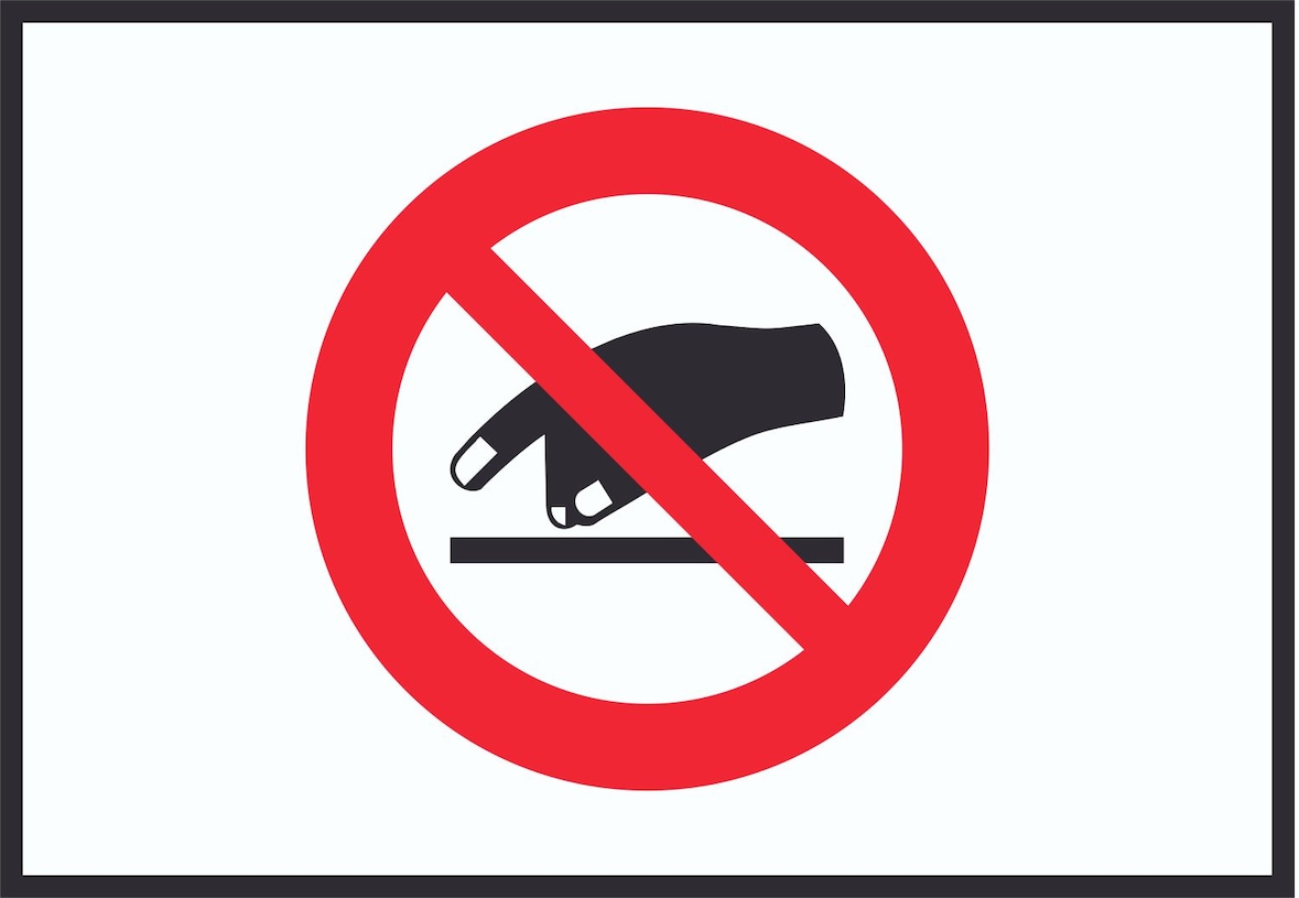Berühren verboten Symbol Schild A1 (594x841mm)