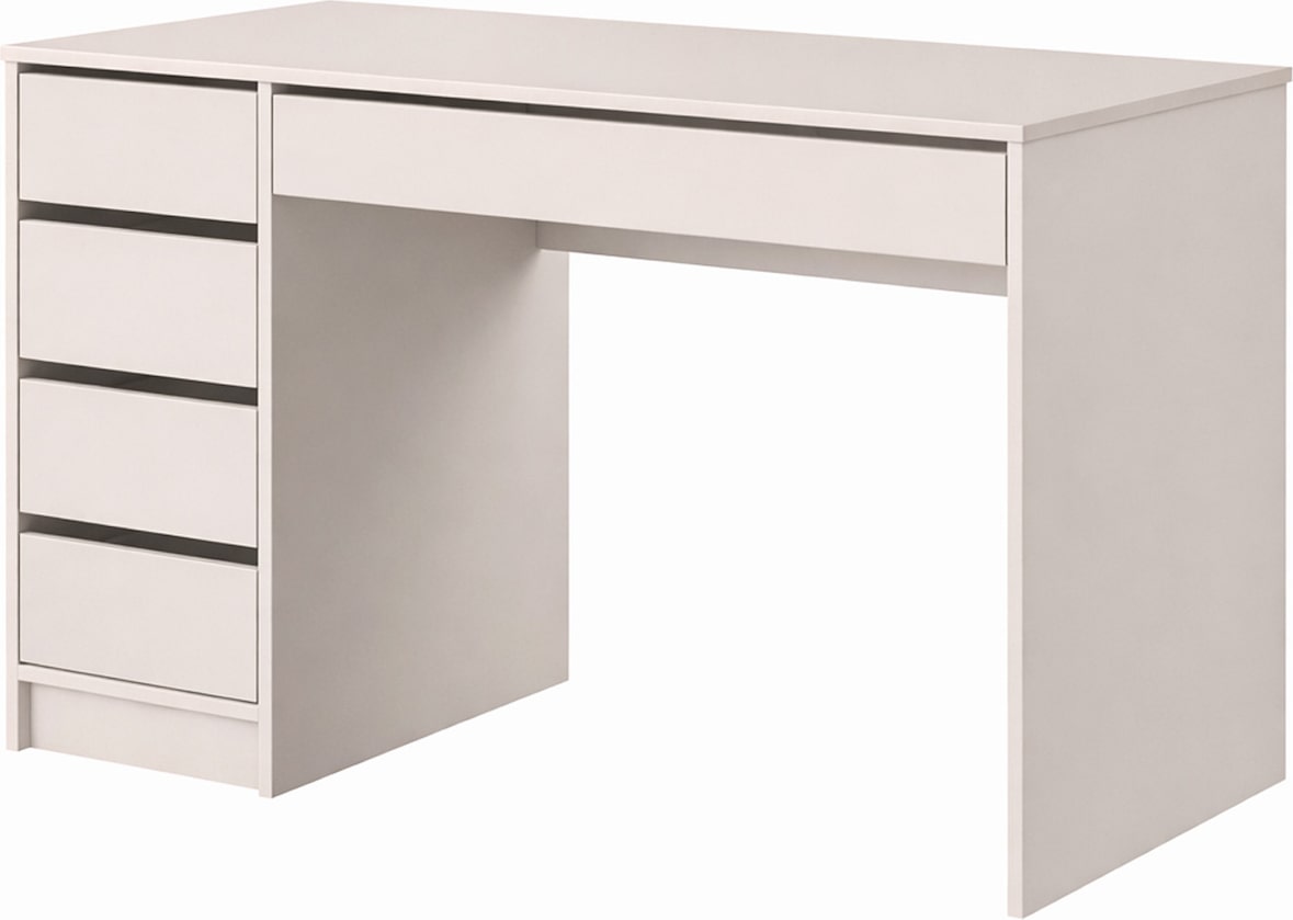 Scrivania moderna con 4 cassetti 1 cassettone centrale Scrittoio da Studio o Ufficio 120 x 75 x 55 cm Cashmere