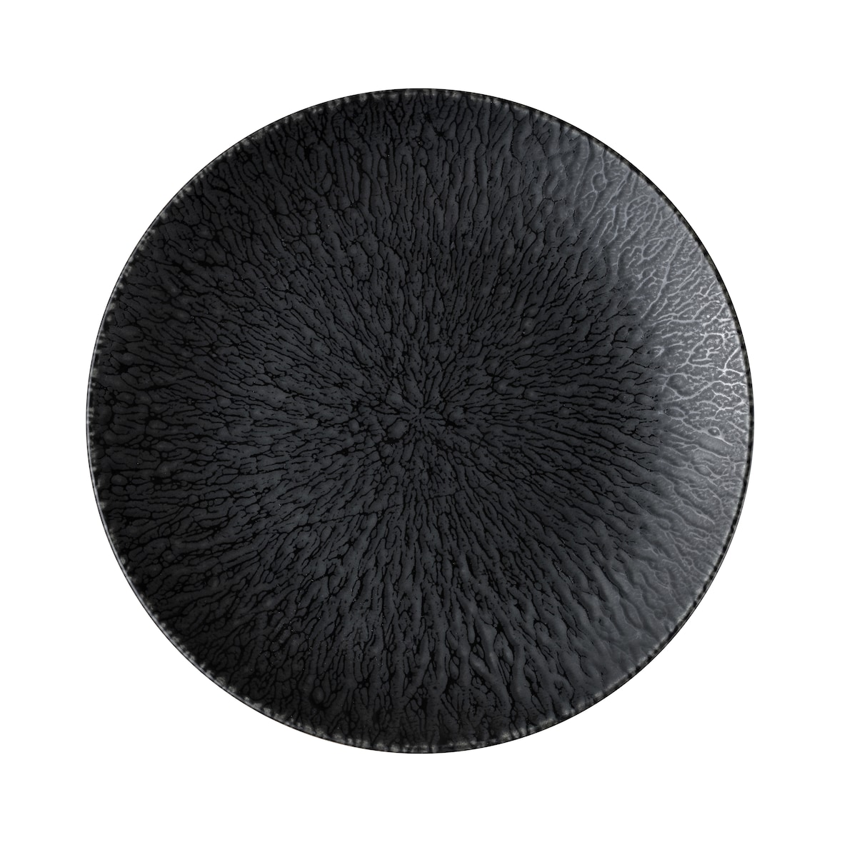 METRO PROFESSIONAL Dessertbord Narni, porselein, Ø 20 cm, zwart, 6 stuks