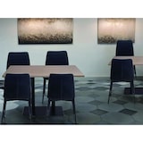 thumbnail of METRO PROFESSIONAL Mesa de restaurante Garrido, madera de fresno/acero, 120 x 80 cm, marrón claro/negro