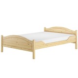 thumbnail of Doppelbett 140x200 Kieferbett Massivholz Ehebett Französisches Bett V-60.30-14 Federholzrahmen und Matratze inkl.