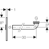 thumbnail of Geberit Fertigbauset für Waschtisch-Element, mit Unterputz-Geruchverschluss, G 11/4", Kunststoff, weiß