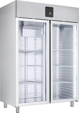 thumbnail of Edelstahl-Gewerbekühlschrank KU 1422 G GN 2/1 mit Glastüren