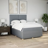 thumbnail of vidaXL Boxspringbett mit Matratze Hellgrau 140x200 cm Stoff